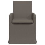 vidaXL Jedálenské stoličky 2 pcs Svetlosivá 57 x 67 x 95 cm Ľan – Obrázok 4