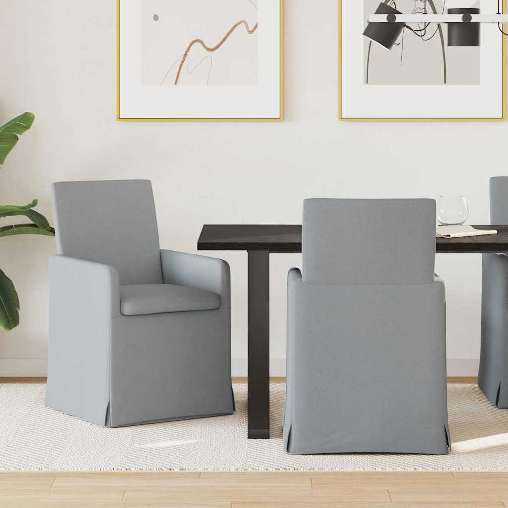 42017903_1.jpg vidaXL Jedálenské stoličky 2 pcs Svetlosivá 57 x 67 x 95 cm látka – Obrázok 1
