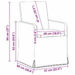 vidaXL Jedálenské stoličky 2 pcs Svetlosivá 57 x 67 x 95 cm látka – Obrázok 11