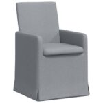 vidaXL Jedálenské stoličky 2 pcs Svetlosivá 57 x 67 x 95 cm látka – Obrázok 2