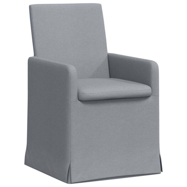 vidaXL Jedálenské stoličky 2 pcs Svetlosivá 57 x 67 x 95 cm látka – Obrázok 2