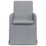 vidaXL Jedálenské stoličky 2 pcs Svetlosivá 57 x 67 x 95 cm látka – Obrázok 4