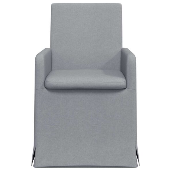 vidaXL Jedálenské stoličky 2 pcs Svetlosivá 57 x 67 x 95 cm látka – Obrázok 4