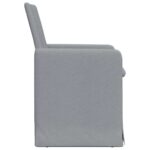 vidaXL Jedálenské stoličky 2 pcs Svetlosivá 57 x 67 x 95 cm látka – Obrázok 5