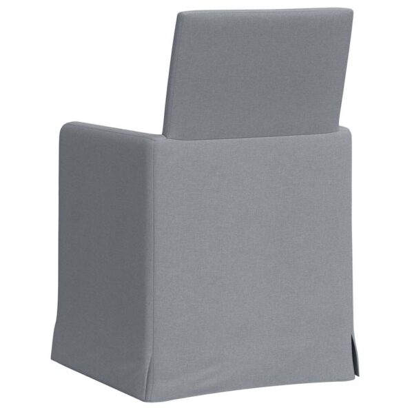 vidaXL Jedálenské stoličky 2 pcs Svetlosivá 57 x 67 x 95 cm látka – Obrázok 6