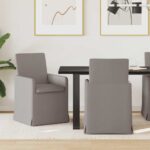 vidaXL Jedálenské stoličky 2 pcs Sivohnedá 57 x 67 x 95 cm látka