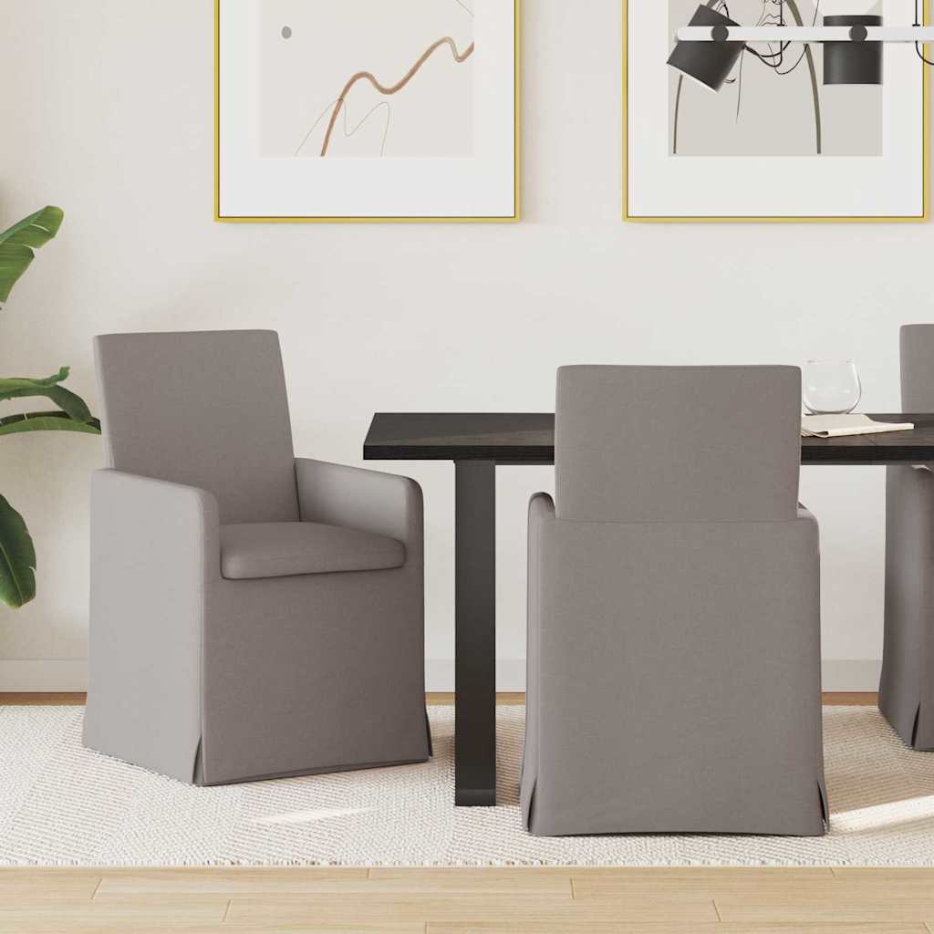42017909_1.jpg vidaXL Jedálenské stoličky 2 pcs Sivohnedá 57 x 67 x 95 cm látka – Obrázok 1