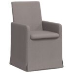 vidaXL Jedálenské stoličky 2 pcs Sivohnedá 57 x 67 x 95 cm látka – Obrázok 2