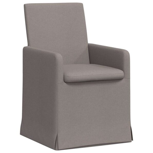 vidaXL Jedálenské stoličky 2 pcs Sivohnedá 57 x 67 x 95 cm látka – Obrázok 2