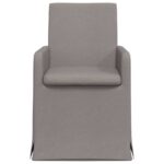vidaXL Jedálenské stoličky 2 pcs Sivohnedá 57 x 67 x 95 cm látka – Obrázok 4