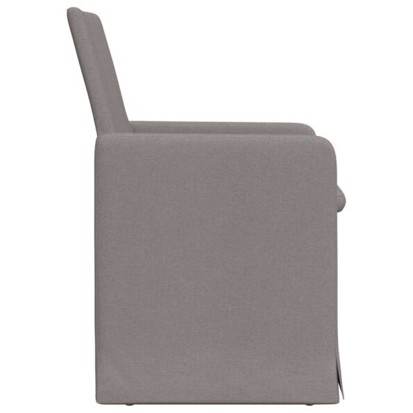 vidaXL Jedálenské stoličky 2 pcs Sivohnedá 57 x 67 x 95 cm látka – Obrázok 5