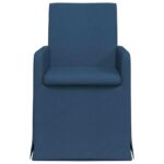 vidaXL Jedálenské stoličky 2 pcs Modrá 57 x 67 x 95 cm látka – Obrázok 4