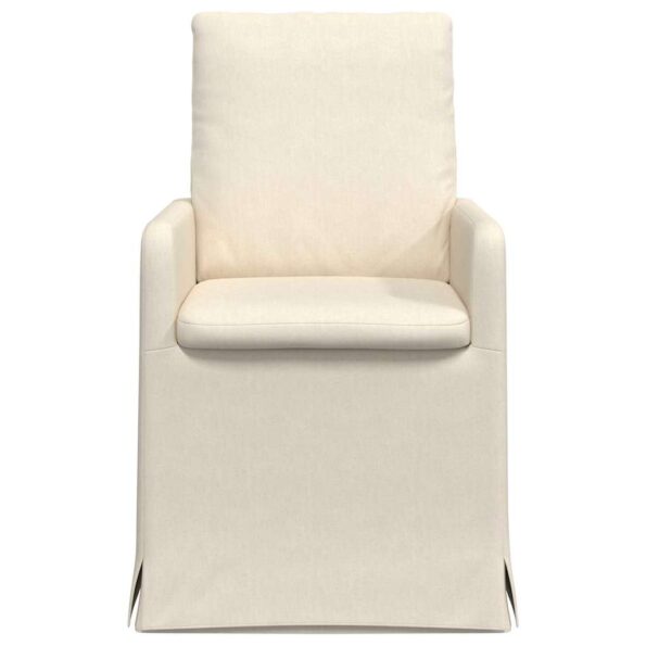 vidaXL Jedálenské stoličky 2 pcs Béžová 57 x 67 x 98 cm Ľan – Obrázok 4