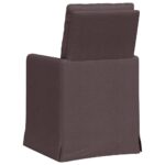vidaXL Jedálenské stoličky 2 pcs Tmavo hnedá 57 x 67 x 98 cm látka – Obrázok 6