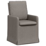vidaXL Jedálenské stoličky 2 pcs Sivohnedá 57 x 67 x 98 cm látka – Obrázok 2