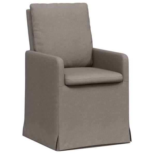 vidaXL Jedálenské stoličky 2 pcs Sivohnedá 57 x 67 x 98 cm látka – Obrázok 2
