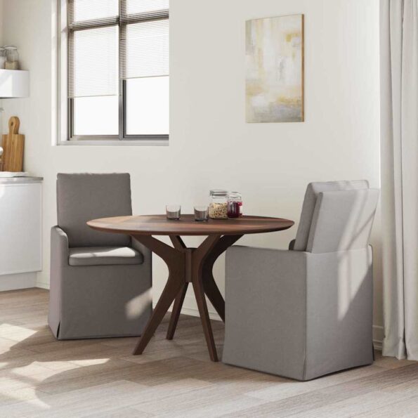 vidaXL Jedálenské stoličky 2 pcs Sivohnedá 57 x 67 x 98 cm látka – Obrázok 3