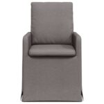 vidaXL Jedálenské stoličky 2 pcs Sivohnedá 57 x 67 x 98 cm látka – Obrázok 4