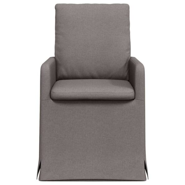 vidaXL Jedálenské stoličky 2 pcs Sivohnedá 57 x 67 x 98 cm látka – Obrázok 4