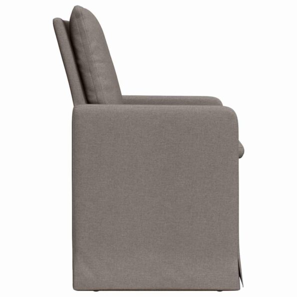 vidaXL Jedálenské stoličky 2 pcs Sivohnedá 57 x 67 x 98 cm látka – Obrázok 5