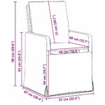 vidaXL Jedálenské stoličky 2 pcs Modrá 57 x 67 x 98 cm látka – Obrázok 11