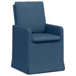 vidaXL Jedálenské stoličky 2 pcs Modrá 57 x 67 x 98 cm látka – Obrázok 2