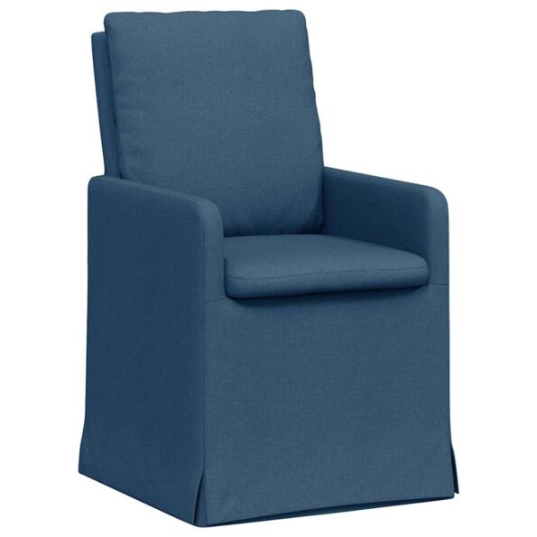 vidaXL Jedálenské stoličky 2 pcs Modrá 57 x 67 x 98 cm látka – Obrázok 2