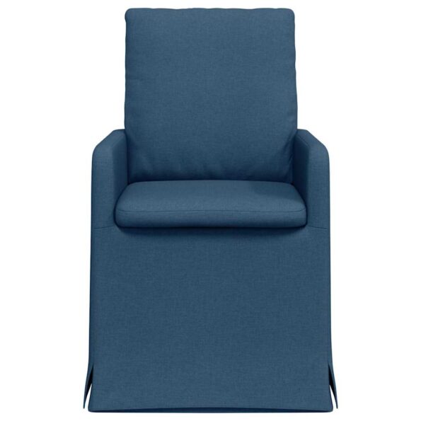 vidaXL Jedálenské stoličky 2 pcs Modrá 57 x 67 x 98 cm látka – Obrázok 4