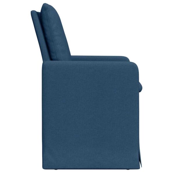vidaXL Jedálenské stoličky 2 pcs Modrá 57 x 67 x 98 cm látka – Obrázok 5