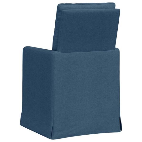 vidaXL Jedálenské stoličky 2 pcs Modrá 57 x 67 x 98 cm látka – Obrázok 6