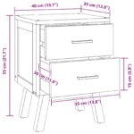 vidaXL Nočný stolík Hnedá 40 x 35 x 55 cm Husté teakové drevo – Obrázok 10