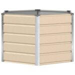 vidaXL Hrantík Slonovinová 129 x 129 x 75 cm Oceľ – Obrázok 2