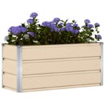vidaXL Hrantík Slonovinová 100 x 40 x 45 cm Oceľ – Obrázok 3