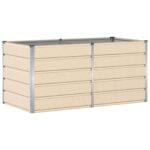 vidaXL Hrantík Slonovinová 160 x 80 x 75 cm Oceľ – Obrázok 2