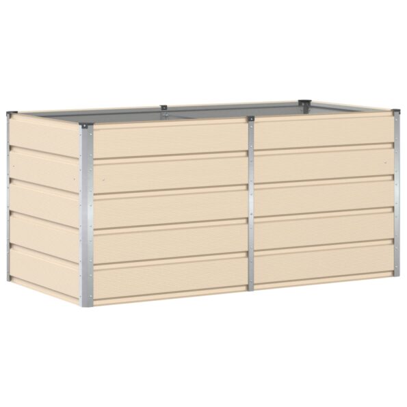 vidaXL Hrantík Slonovinová 160 x 80 x 75 cm Oceľ – Obrázok 2