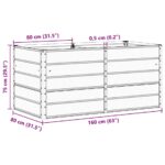 vidaXL Hrantík Slonovinová 160 x 80 x 75 cm Oceľ – Obrázok 7