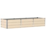 vidaXL Hrantík Slonovinová 240 x 80 x 45 cm Oceľ – Obrázok 2