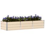 vidaXL Hrantík Slonovinová 240 x 80 x 45 cm Oceľ – Obrázok 3