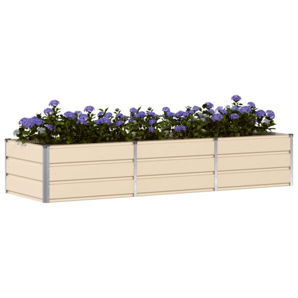 vidaXL Hrantík Slonovinová 240 x 80 x 45 cm Oceľ – Obrázok 3
