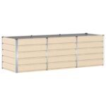 vidaXL Hrantík Slonovinová 240 x 80 x 75 cm Oceľ – Obrázok 2