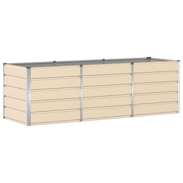 vidaXL Hrantík Slonovinová 240 x 80 x 75 cm Oceľ – Obrázok 2