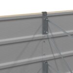 vidaXL Hrantík Slonovinová 240 x 80 x 75 cm Oceľ – Obrázok 5