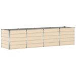 vidaXL Hrantík Slonovinová 320 x 80 x 75 cm Oceľ – Obrázok 2