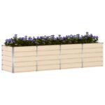 vidaXL Hrantík Slonovinová 320 x 80 x 75 cm Oceľ – Obrázok 3