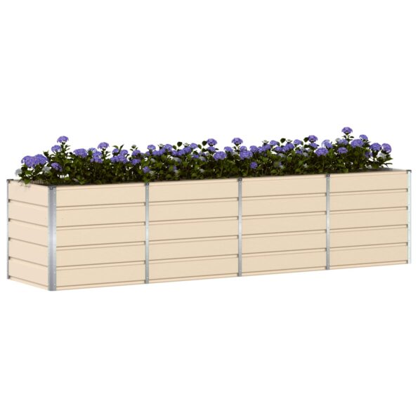 vidaXL Hrantík Slonovinová 320 x 80 x 75 cm Oceľ – Obrázok 3