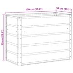 vidaXL Hrantík Slonovinová 480 x 50 x 45 cm Pozinkovaná oceľ – Obrázok 7