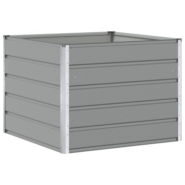 vidaXL Hrantík Svetlosivá 100 x 100 x 75 cm Oceľ – Obrázok 2