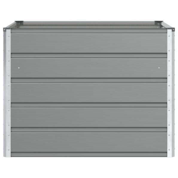 vidaXL Hrantík Svetlosivá 100 x 100 x 75 cm Oceľ – Obrázok 4