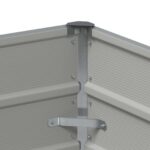 vidaXL Hrantík Svetlosivá 100 x 100 x 75 cm Oceľ – Obrázok 5