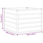 vidaXL Hrantík Svetlosivá 100 x 100 x 75 cm Oceľ – Obrázok 7